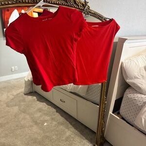 Pink Rose Vibrant Red Short Sleeve Tee